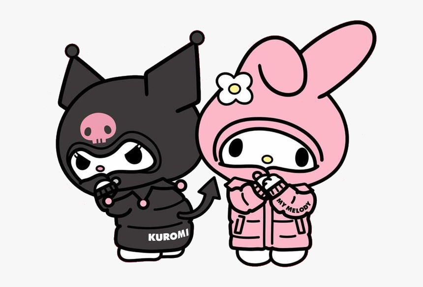 #cybergoth #cyber #goth #grunge #aesthetic #sanrio - Sanrio My Melody And Kuromi, HD Png Download, Free Download