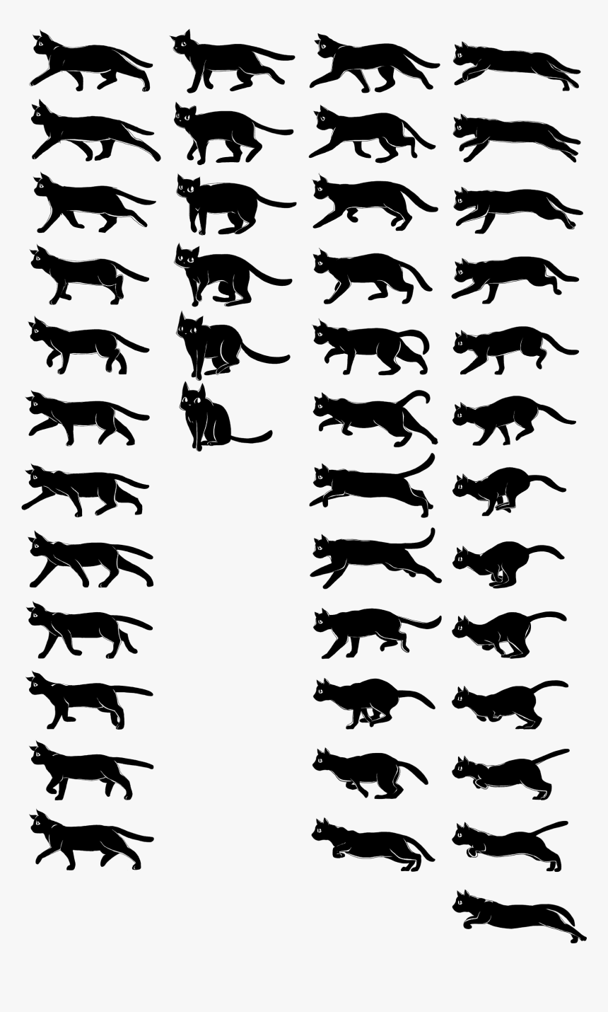 Cat Walking Animation Png, Transparent Png, Free Download