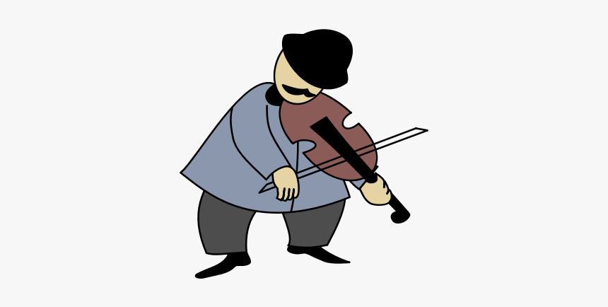 Violinist Vector Drawing - Fiddler On The Roof Cartoon, HD Png Download, Free Download