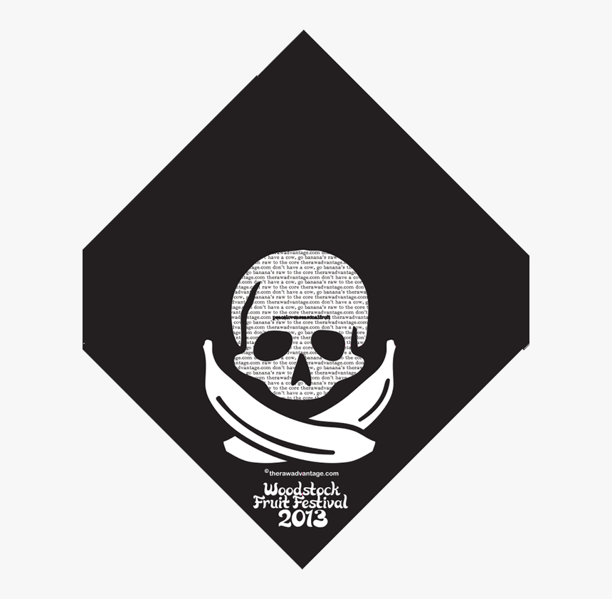 Bandana - Skull And Crossbones With Banana, HD Png Download, Free Download