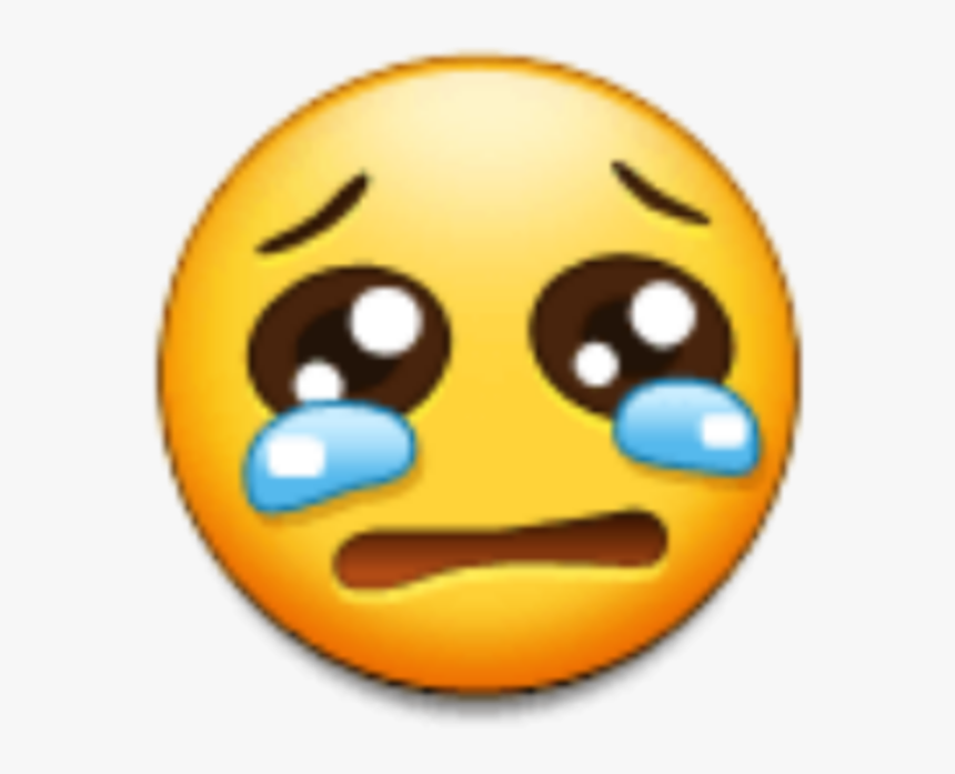 #sad #sademoji #emoji #yellow #tears #crybaby #cry - Smiley, HD Png Download, Free Download