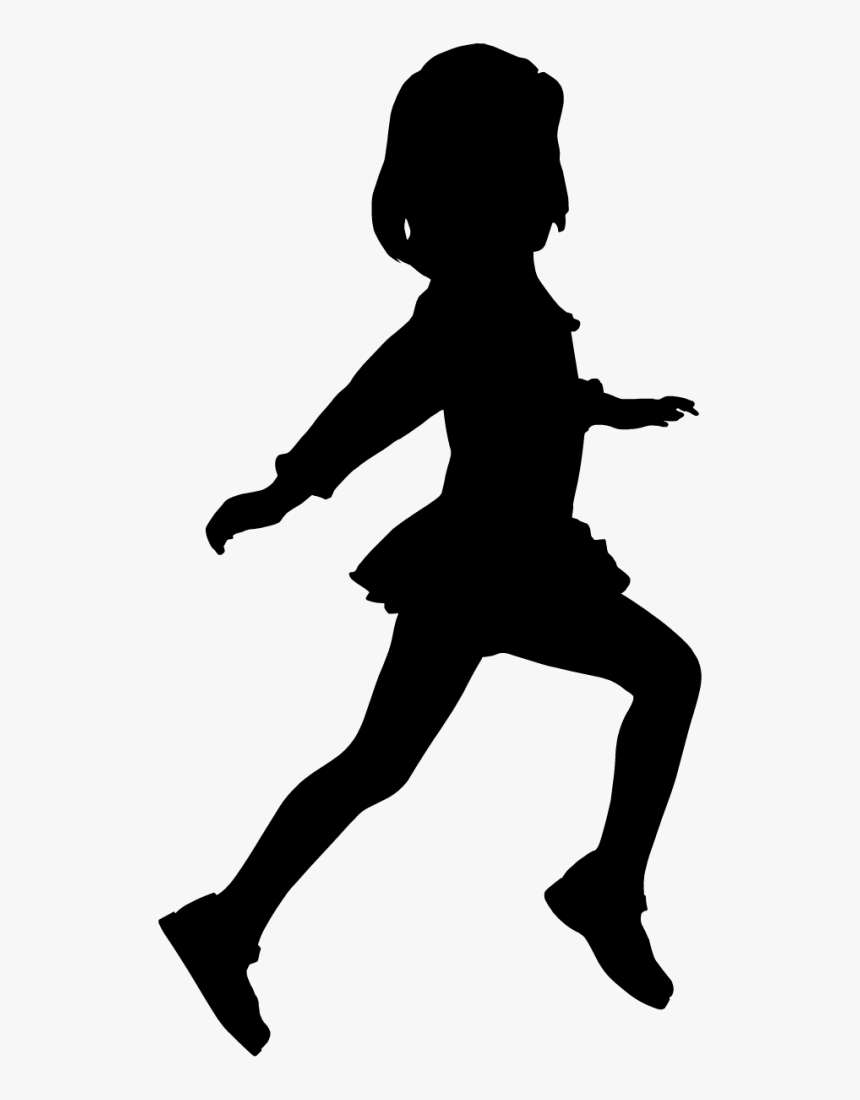 Child Dance Mural Woman Wallpaper - Child Jumping Silhouette Png, Transparent Png, Free Download