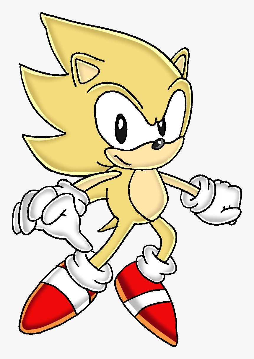 Sonic The Hedgehog Clipart Super Sonic - Super Sonic The Hedgehog Classic, HD Png Download, Free Download