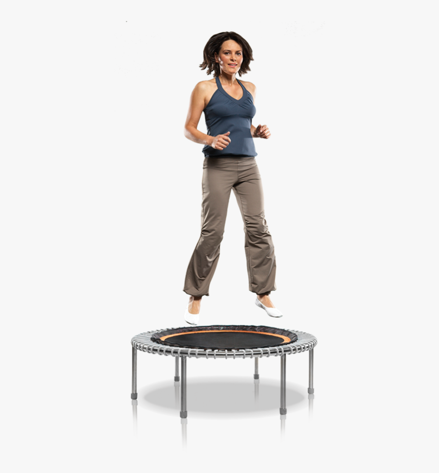 A Woman Of About 50 In A Sport Outfit Jumping On A - Trampoline, HD Png Download, Free Download