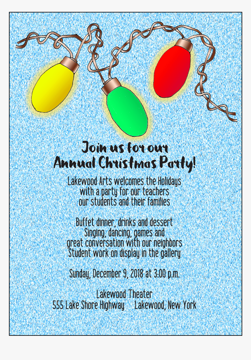 Christmas Holiday Party Invitation - Party Invitation For Teachers Christmas, HD Png Download, Free Download