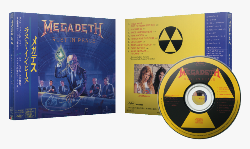 Megadeth Rust In Peace Cd 1990 Japan, HD Png Download, Free Download