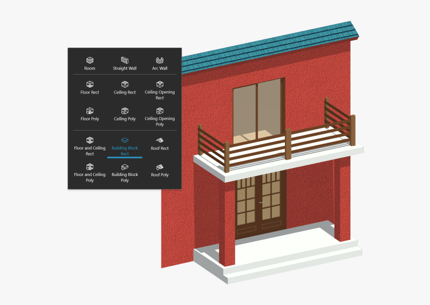 A Balconie Made With Live Home 3d"s Block Tool - Live Home 3d Balcony, HD Png Download, Free Download