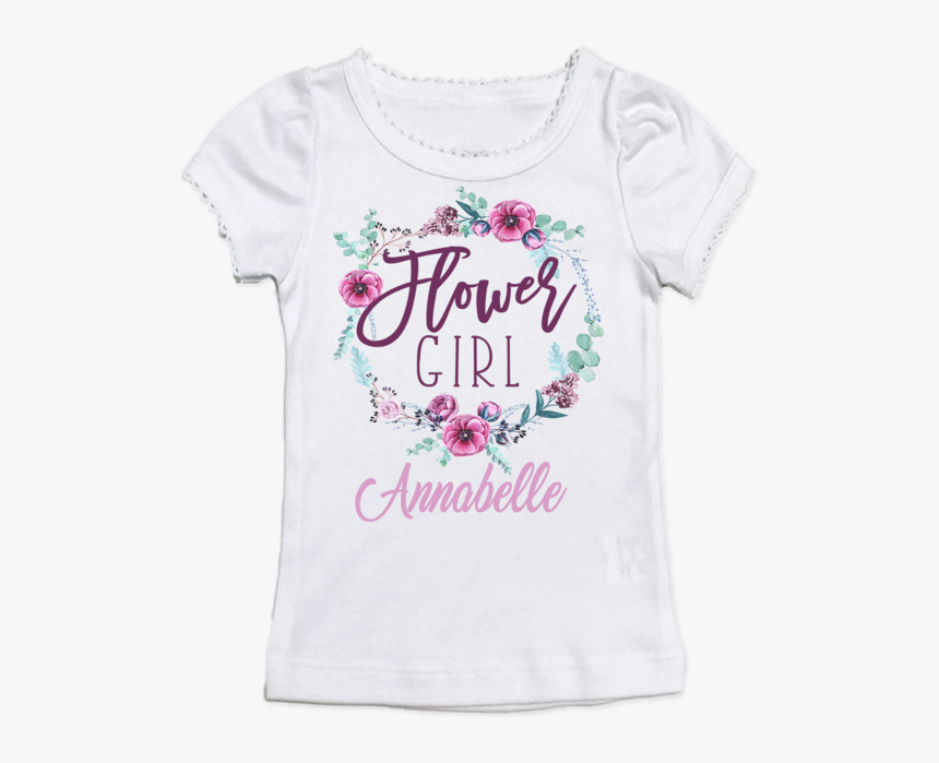 Personalized Flower Girl T Shirts - Girl, HD Png Download, Free Download