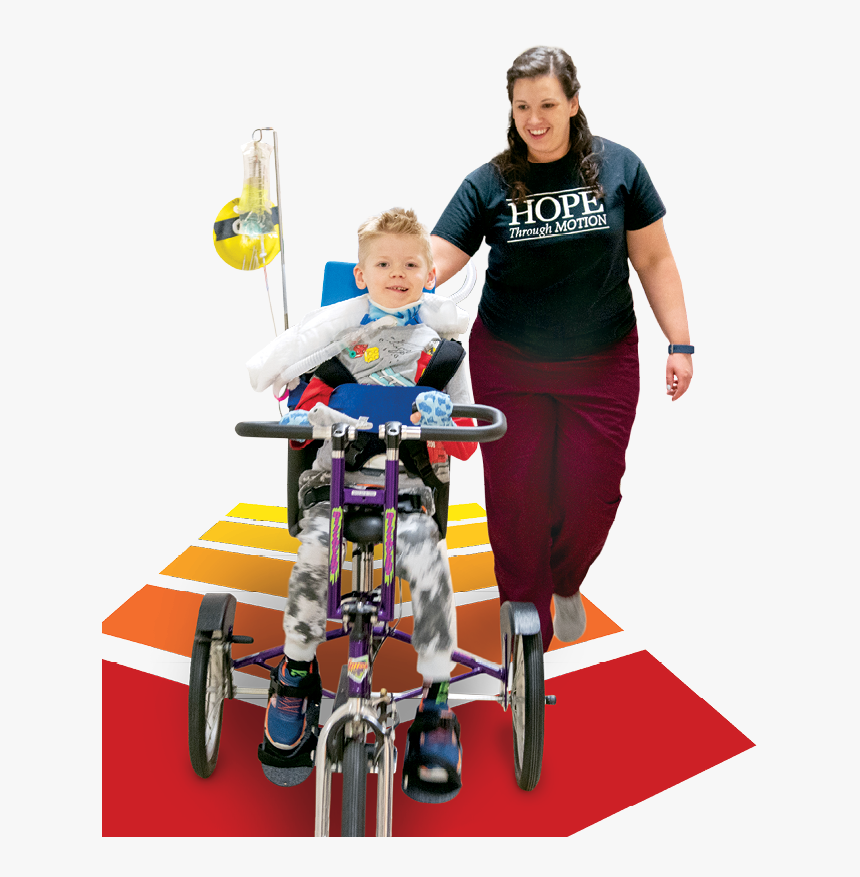 A Photo Of Geuko Riding A Tricycle With Physical Therapist - Toddler, HD Png Download, Free Download