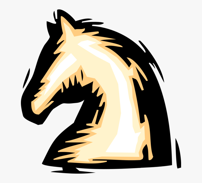 Vector Illustration Of Knight Horse"s Head Piece In - Шахмат Png, Transparent Png, Free Download
