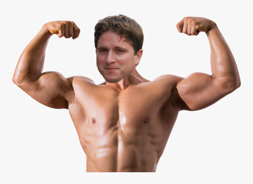 Sticker Kappa Twitch Emoticone Muscle Boybuilder Go - Muscular Man Flexing Png, Transparent Png, Free Download