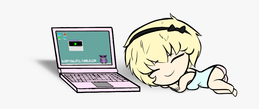 Sleepy Little Chibi - Netbook, HD Png Download, Free Download