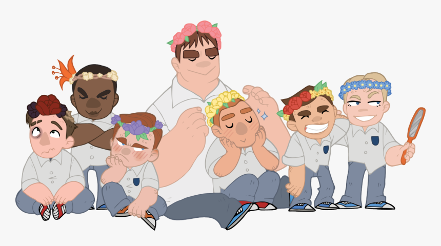 “melody Teach Russell To Make Flower Crown - Cartoon, HD Png Download, Free Download