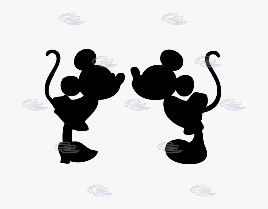 Minnie Mouse Mickey Mouse Silhouette Drawing Clip Art - Cartoon Mickey Mouse Silhouette, HD Png Download, Free Download