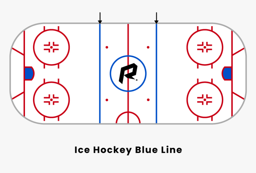 Hockey Blue Line - Ice Hockey Rink, HD Png Download, Free Download