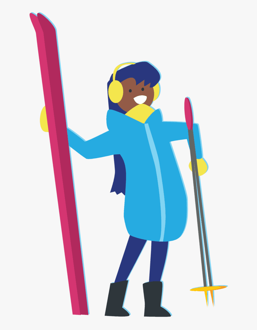 Girl Ski Equipment - Skiing, HD Png Download, Free Download