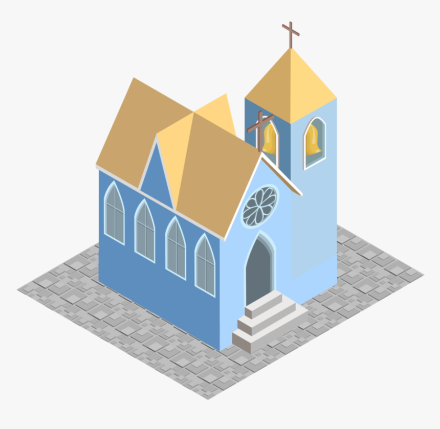 Isometric Church Png, Transparent Png, Free Download