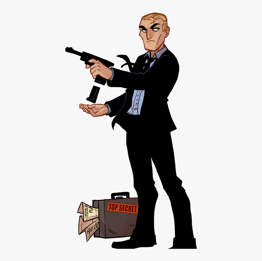 James Bond Clipart Hitman - Cartoon, HD Png Download, Free Download