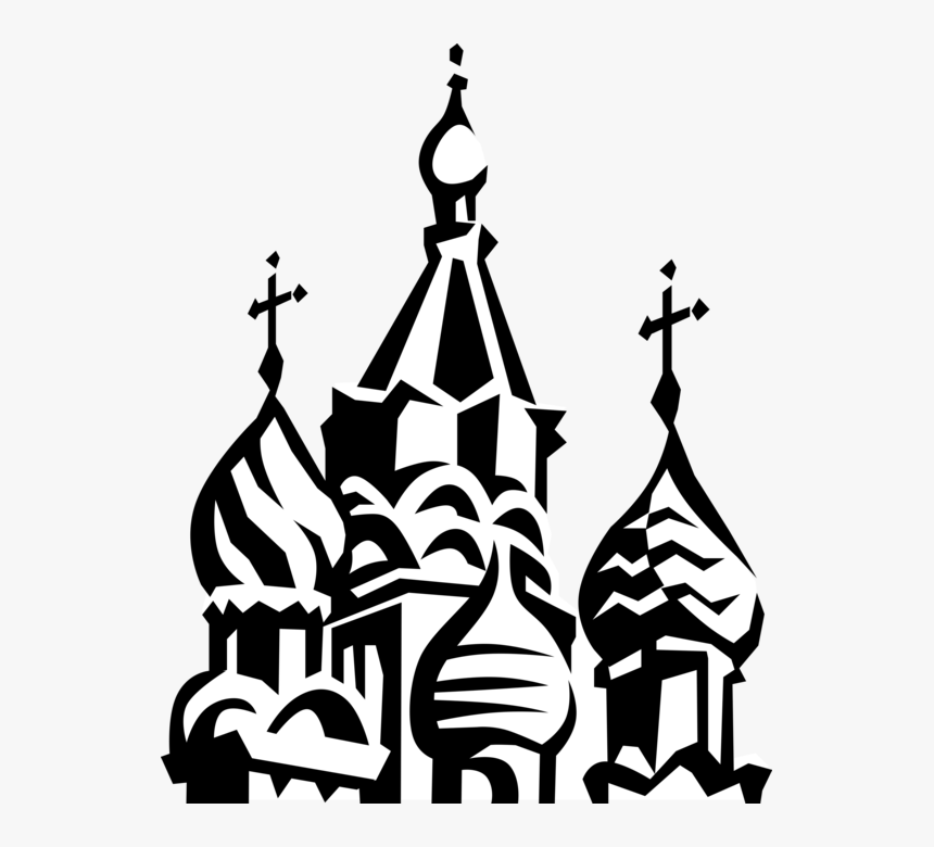 Vector Illustration Of St Basil"s Christian Church - Red Square Russia Vector Png, Transparent Png, Free Download