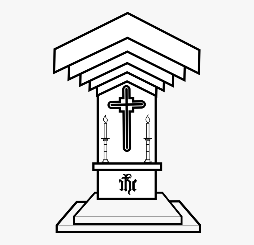 Line Art,area,symbol - Altar The Symbol Of The Church, HD Png Download, Free Download