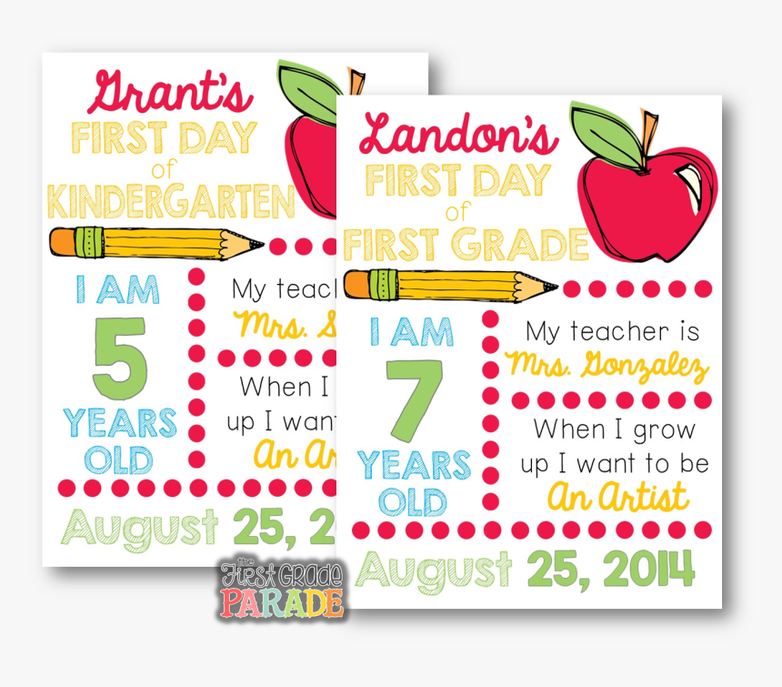 Free Editable 1st Day Of School Sign, HD Png Download, Free Download