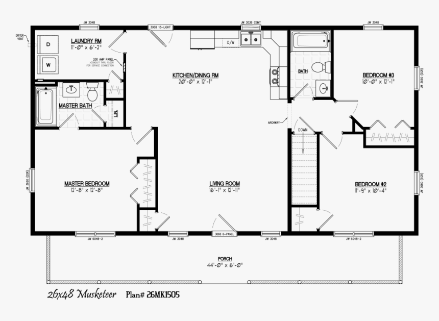 28 X 48 House Floor Plans, HD Png Download, Free Download