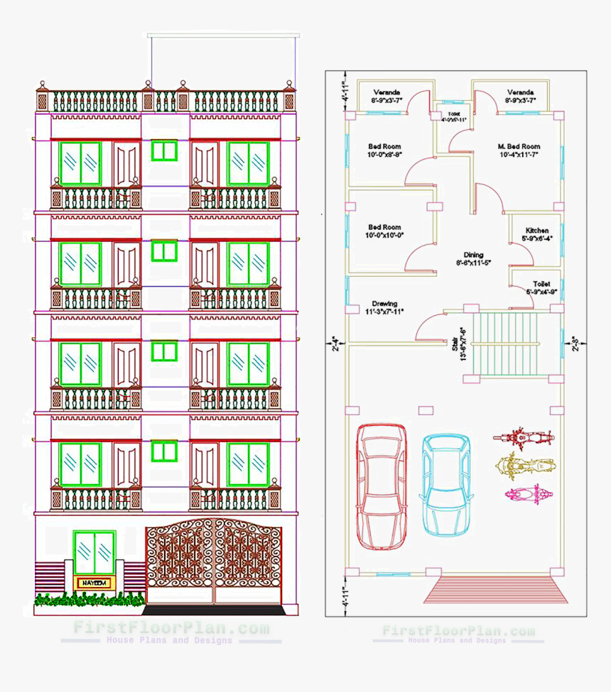 6 Storey Building 2d Designs - Architecture 5 Storey Building Design, HD Png Download, Free Download