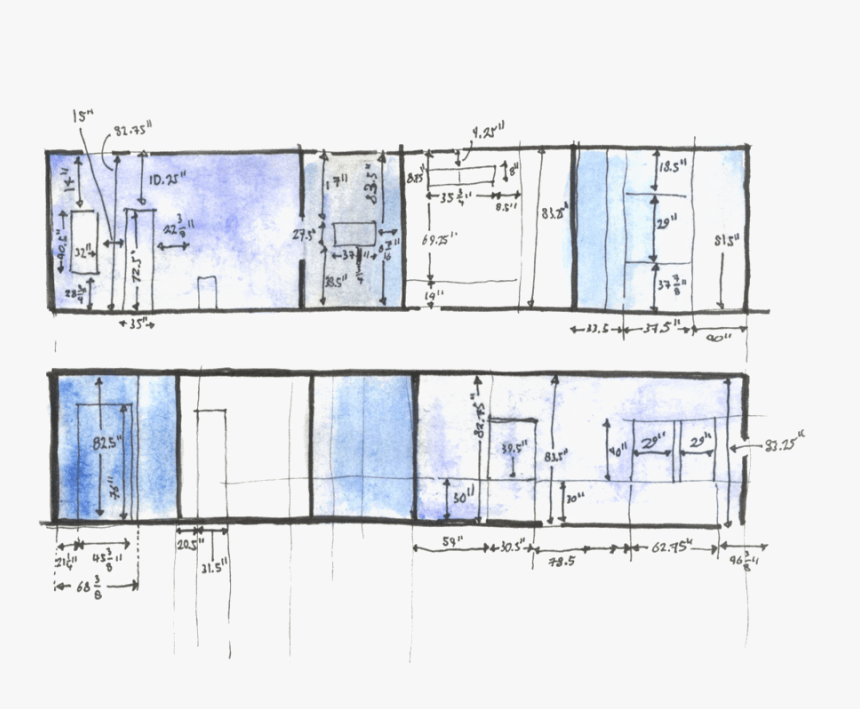 Rees Home Hand-drawn Blueprint - Floor Plan, HD Png Download, Free Download