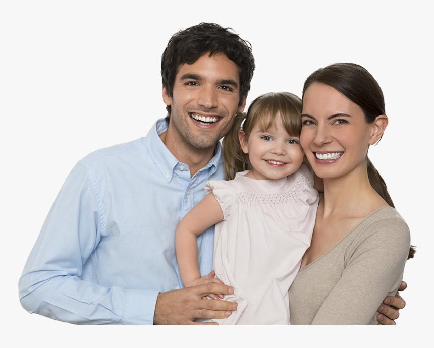Smiling Mother Fathe And Daughter - Husband Wife And Daughter, HD Png Download, Free Download