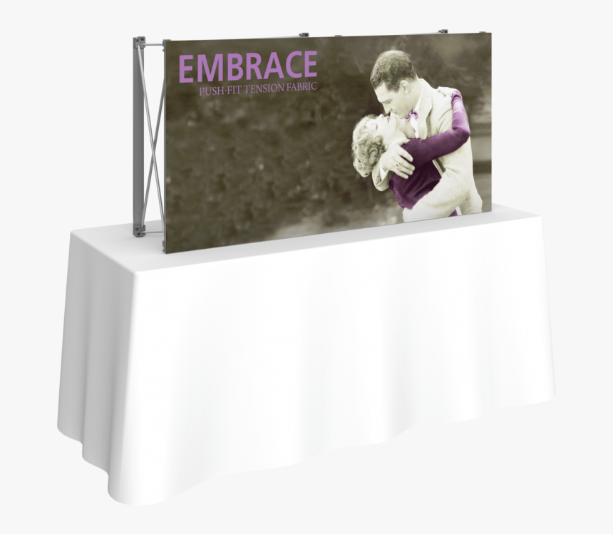 Embrace 5ft Tabletop Push Fit Tension Fabric Display - Textile, HD Png Download, Free Download
