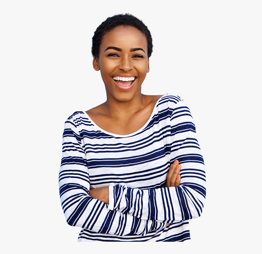 Teeth Whitening Patient Smiling - Happy Young Black Woman, HD Png Download, Free Download