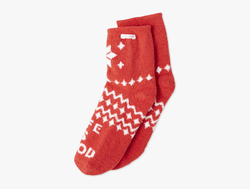 Snowflake Pattern Plush Snuggle Sock - Sock, HD Png Download, Free Download