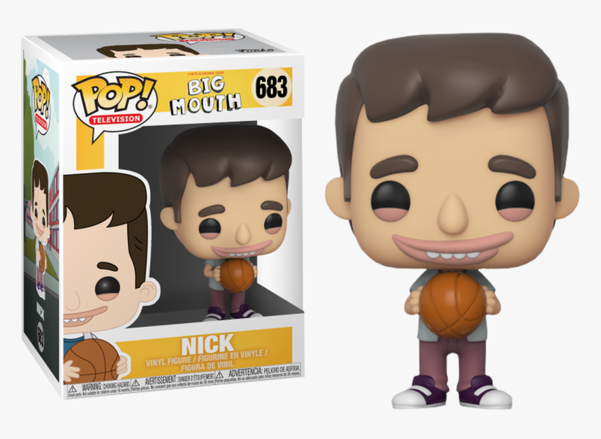 Nick Pop Vinyl Figure - Big Mouth Nick Funko, HD Png Download, Free Download