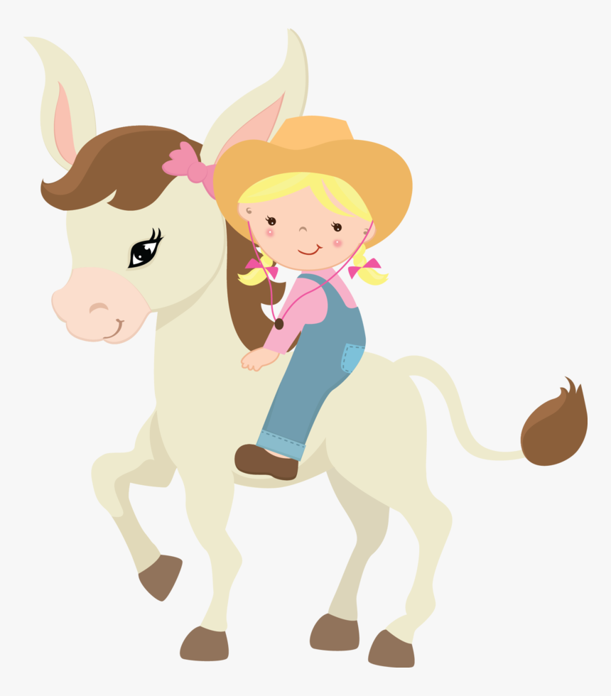 Farm Clipart Lady - Vaquerita Con Caballo Png, Transparent Png, Free Download