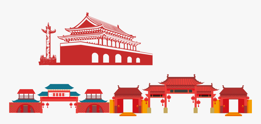 Palace Clipart Old House Japanese - China Paifang Png, Transparent Png, Free Download