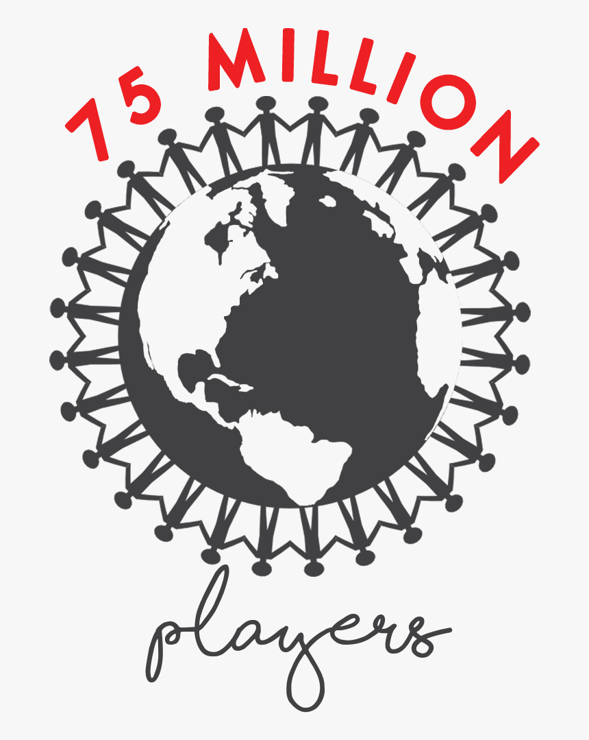 Flowplay Stats Players - People Holding Hands Drawing Around The World, HD Png Download, Free Download