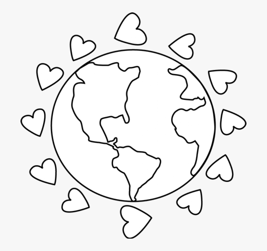 Transparent Earth Clipart - Earth Day Clip Art Black And White, HD Png Download, Free Download