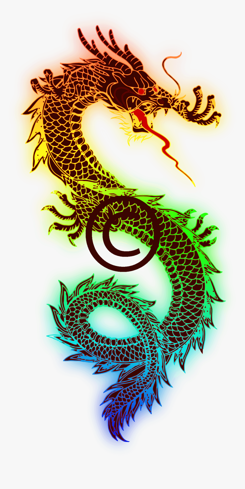 Chinese Dragon Clip Art - Rainbow Dragon Png, Transparent Png, Free Download