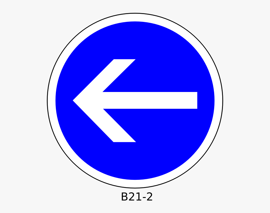 Left Direction Only Traffic Order Sign Vector Graphics - Traffic Signs In Arabic Learning, HD Png Download, Free Download