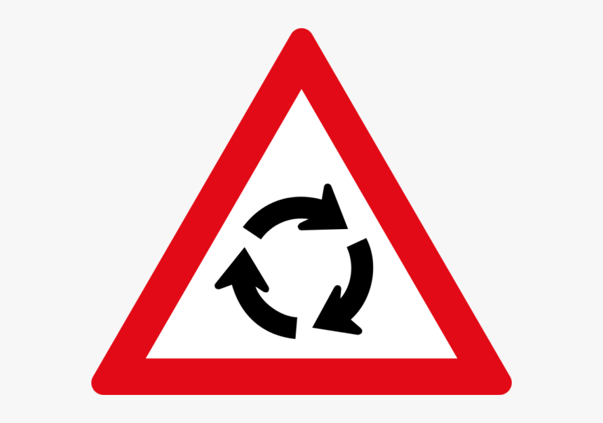 Traffic Circle Sign - Winter Is Around The Corner, HD Png Download, Free Download