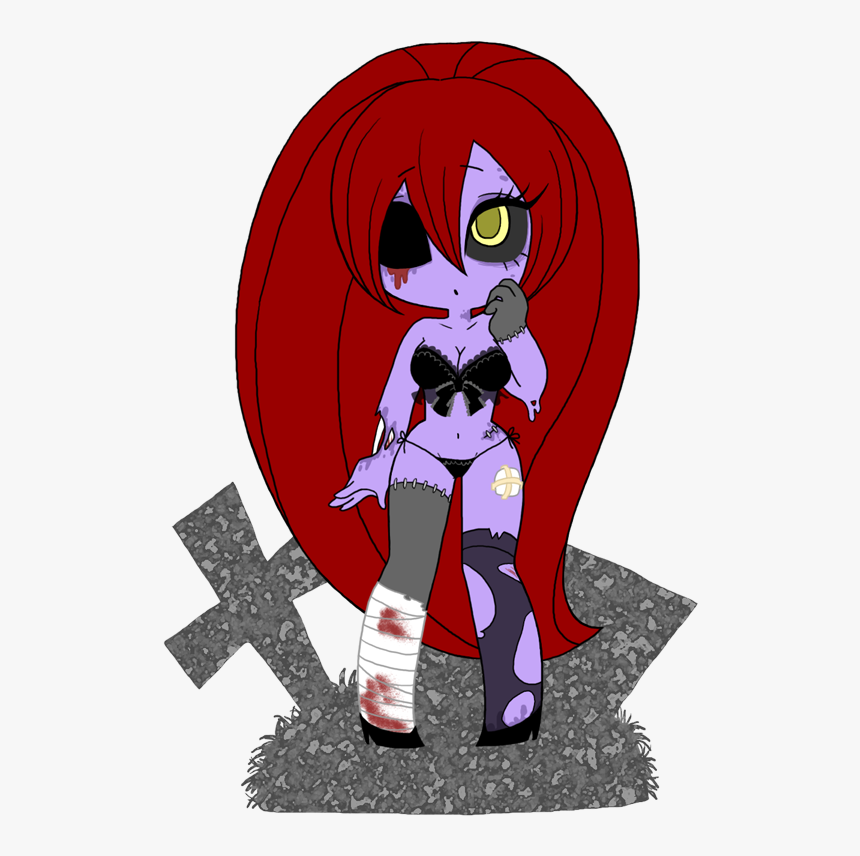 Cute Zombie Girl Png - Cartoon, Transparent Png, Free Download