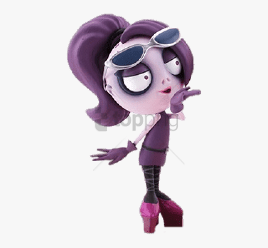 Free Png Download Zomgirl Blowing A Kiss Clipart Png - Zombie Dumb Zombill X Zomgirl, Transparent Png, Free Download