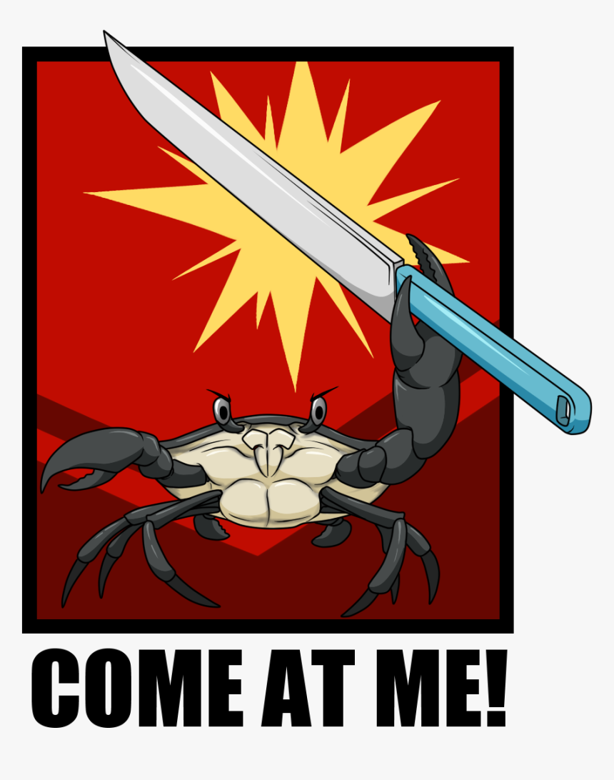 A Crab With A Knife - Crab With Knife Art, HD Png Download, Free Download