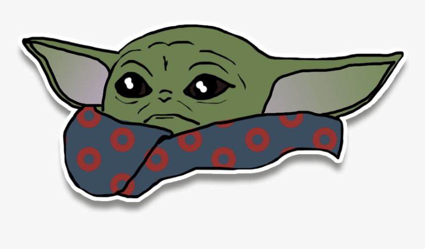 Image Of Baby Yoda Donut Stickers - Clip Art Baby Yoda, HD Png Download, Free Download