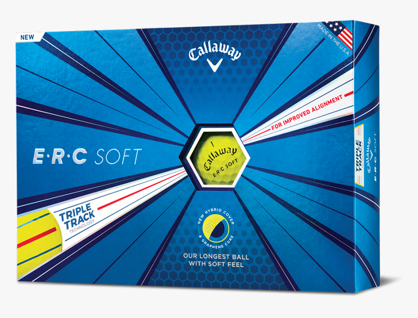 Erc Soft Yellow Logo Golf Balls - Callaway Erc Soft Golf Balls, HD Png Download, Free Download