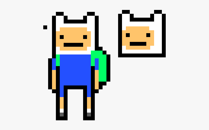 Adventure Time Pixel Finn, HD Png Download, Free Download