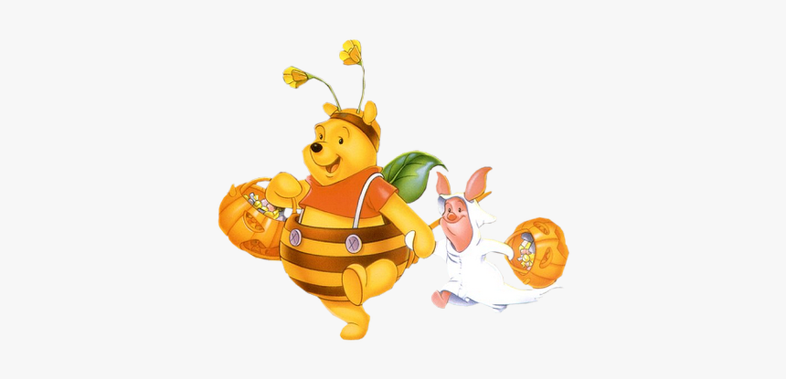 #disney #winniethepooh #bear #happy #halloween #pumpkin - Pooh And Piglet Halloween, HD Png Download, Free Download
