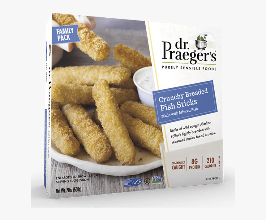 Praeger"s Family Crunchy Breaded Fish Sticks Package - Fish Finger, HD Png Download, Free Download