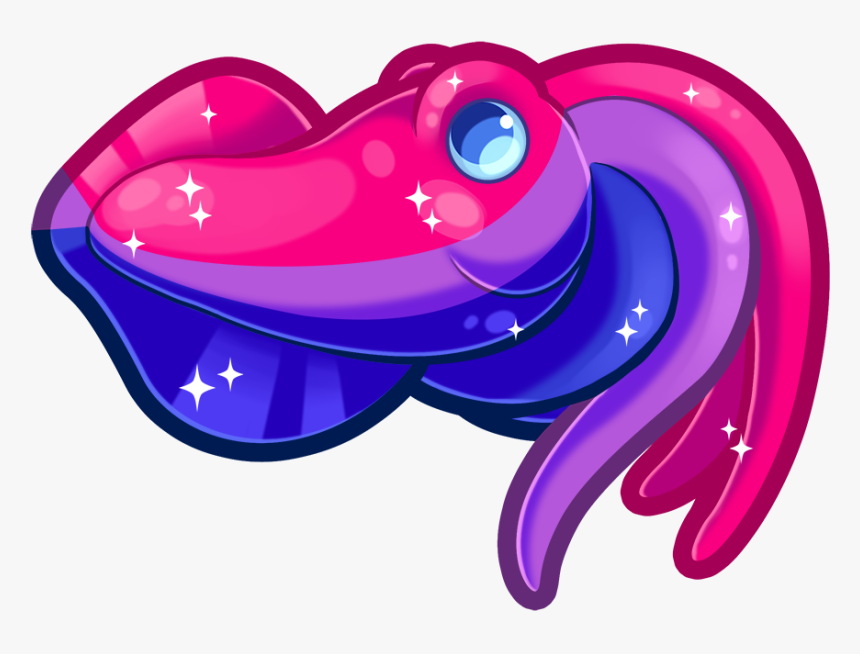 A Bi Flag Squid For Pride Month Because Of An Article, HD Png Download, Free Download