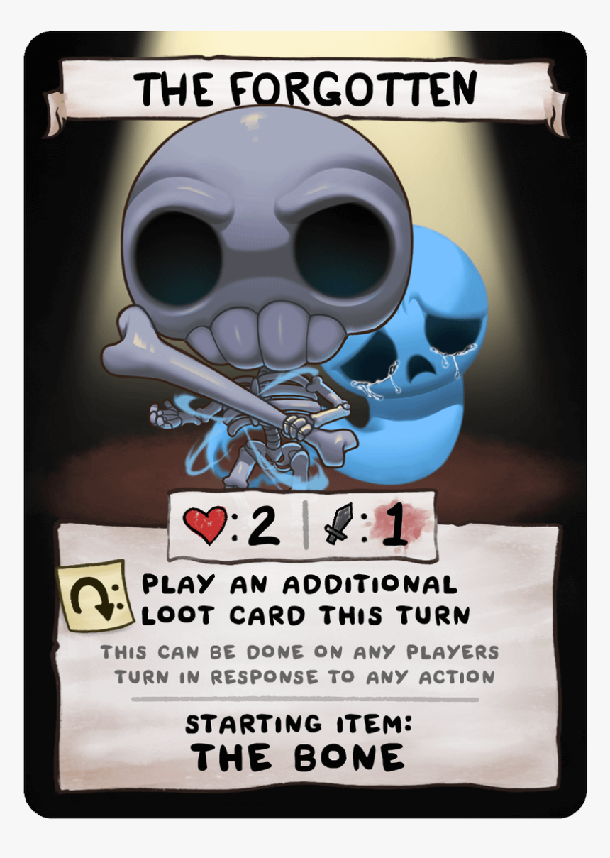 The Forgotten - Isaac Four Souls Card, HD Png Download, Free Download
